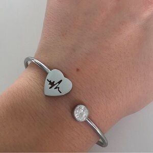 Health care worker heart beat bangle